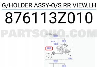 Szkło lusterka LP Hyundai i40 OE 876113Z010