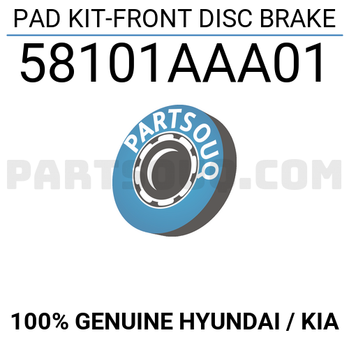 PAD KIT-FRONT DISC BRAKE 58101AAA01 | Hyundai / KIA Parts | PartSouq