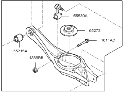 55210G2500 Genuine Kia Arm Complete-Rear Lower