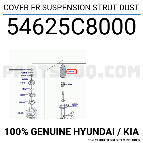 COVER-FR SUSPENSION STRUT DUST 54625C8000 | Hyundai / KIA Parts ...