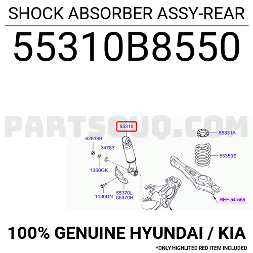 SHOCK ABSORBER ASSY-RR 553102W300 | Hyundai / KIA Parts | PartSouq