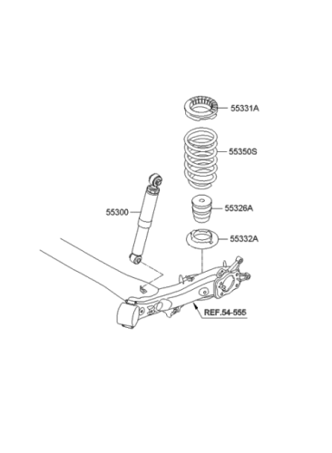 55330-2V200--DS Genuine Hyundai Spring-RR
