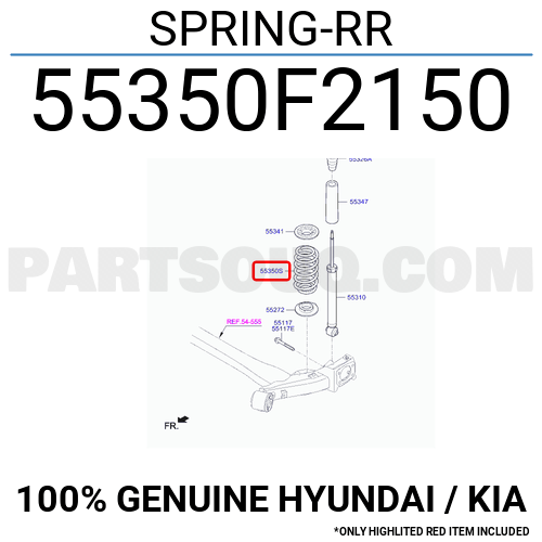 SPRING-RR 55350F2150 | Hyundai / KIA Parts | PartSouq
