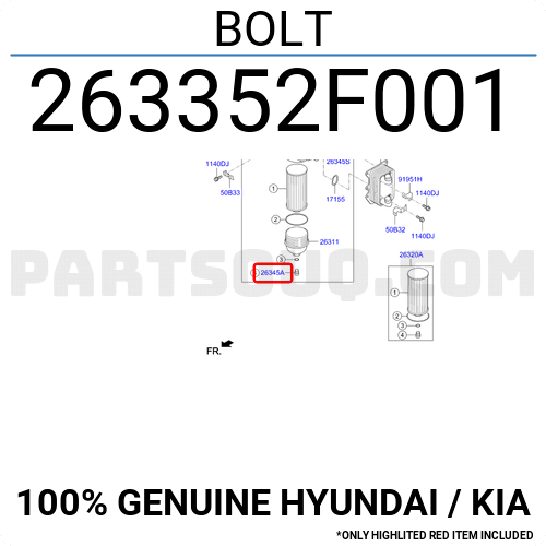 BOLT 263352F001 | Hyundai / KIA Parts | PartSouq