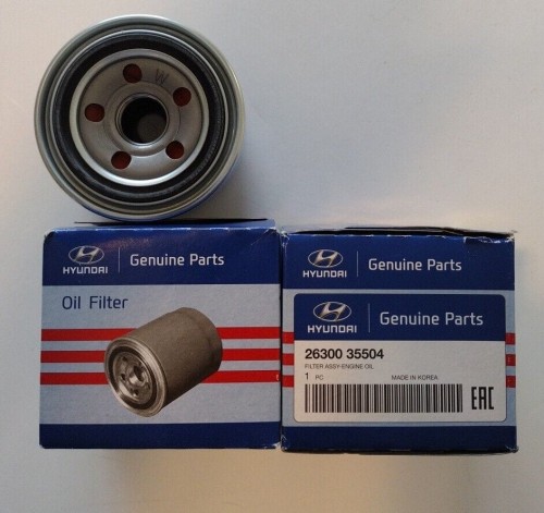 2 GENUINE Engine Oil Filters for Hyundai Kia OEM 2630035504 | eBay