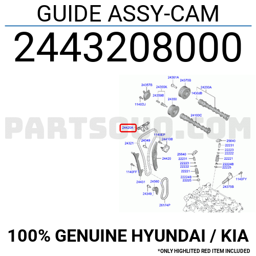 GUIDE ASSY-CAM 2443208000 | Hyundai / KIA Parts | PartSouq