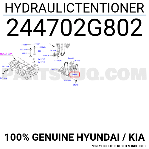 HYDRAULIC TENTIONER ASSY 244702G801 | Hyundai / KIA Parts | PartSouq