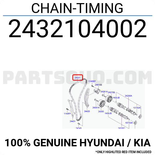 CHAIN-TIMING 2432104002 | Hyundai / KIA Parts | PartSouq
